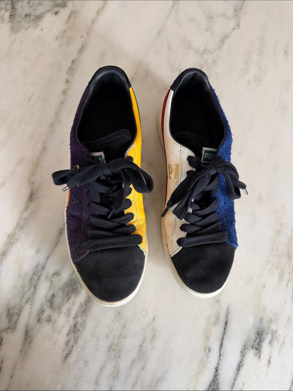 Puma x The Hundreds "Clyde" Suede & Leather Sneakers